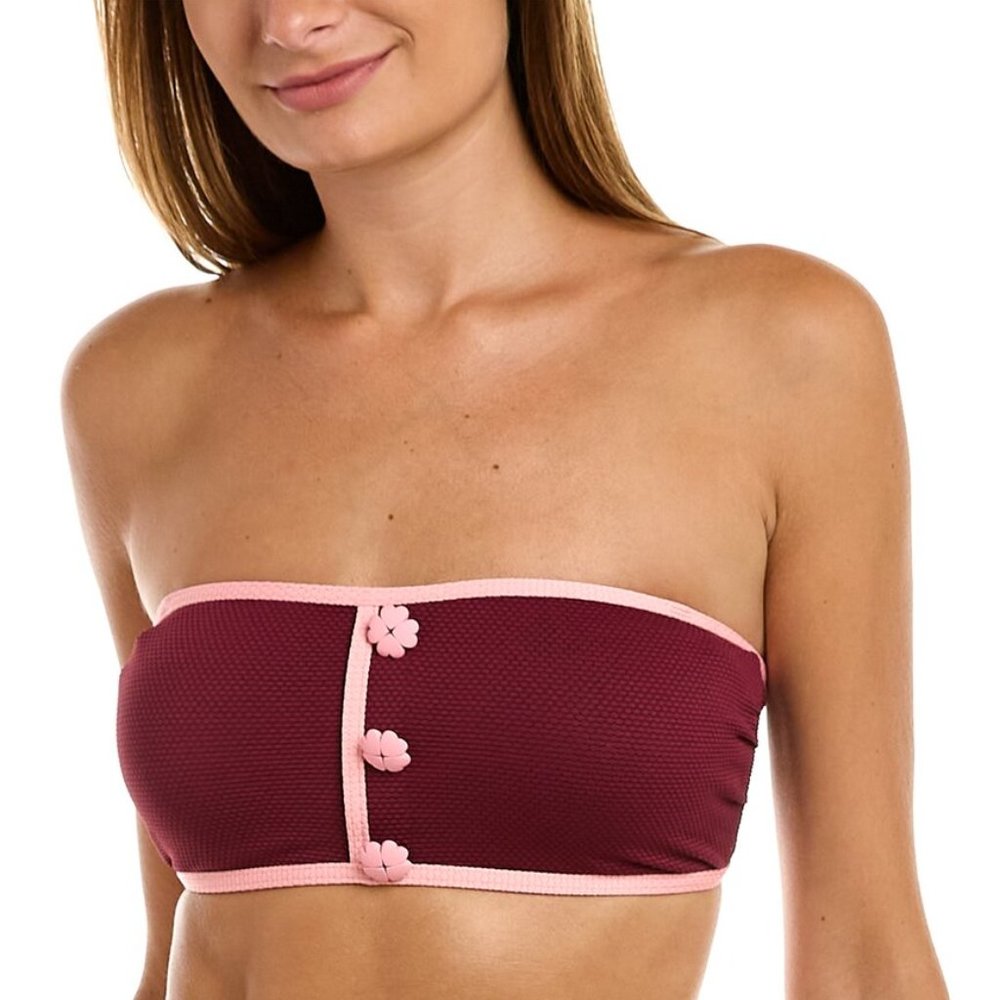 kate spade new york Contrast Bandeau Bikini Top